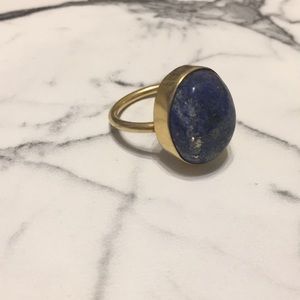 Lapis gold plated ring